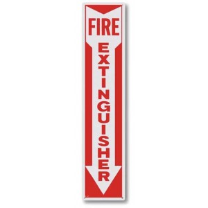 Brooks Fire Extinguisher Aluminum Sign 4x18