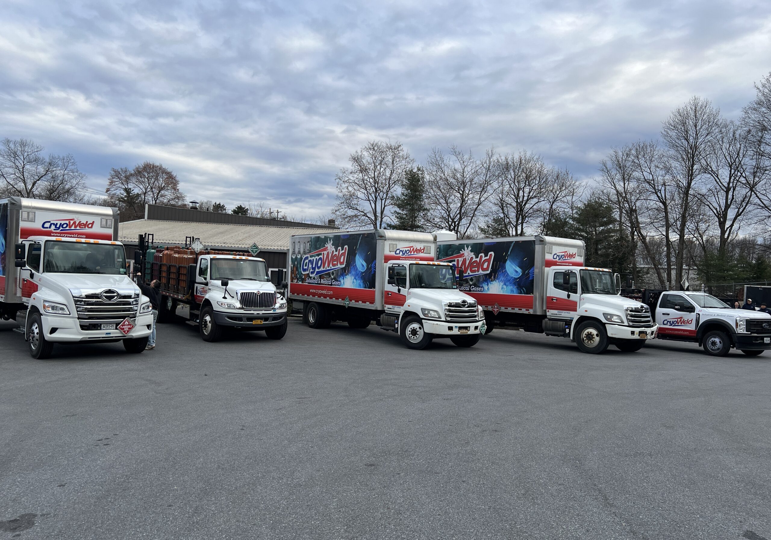 CryoWeld Delivery Fleet – Hudson Valley NY CryoWeld delivery fleet transporting gases across the Hudson Valley and western Connecticut